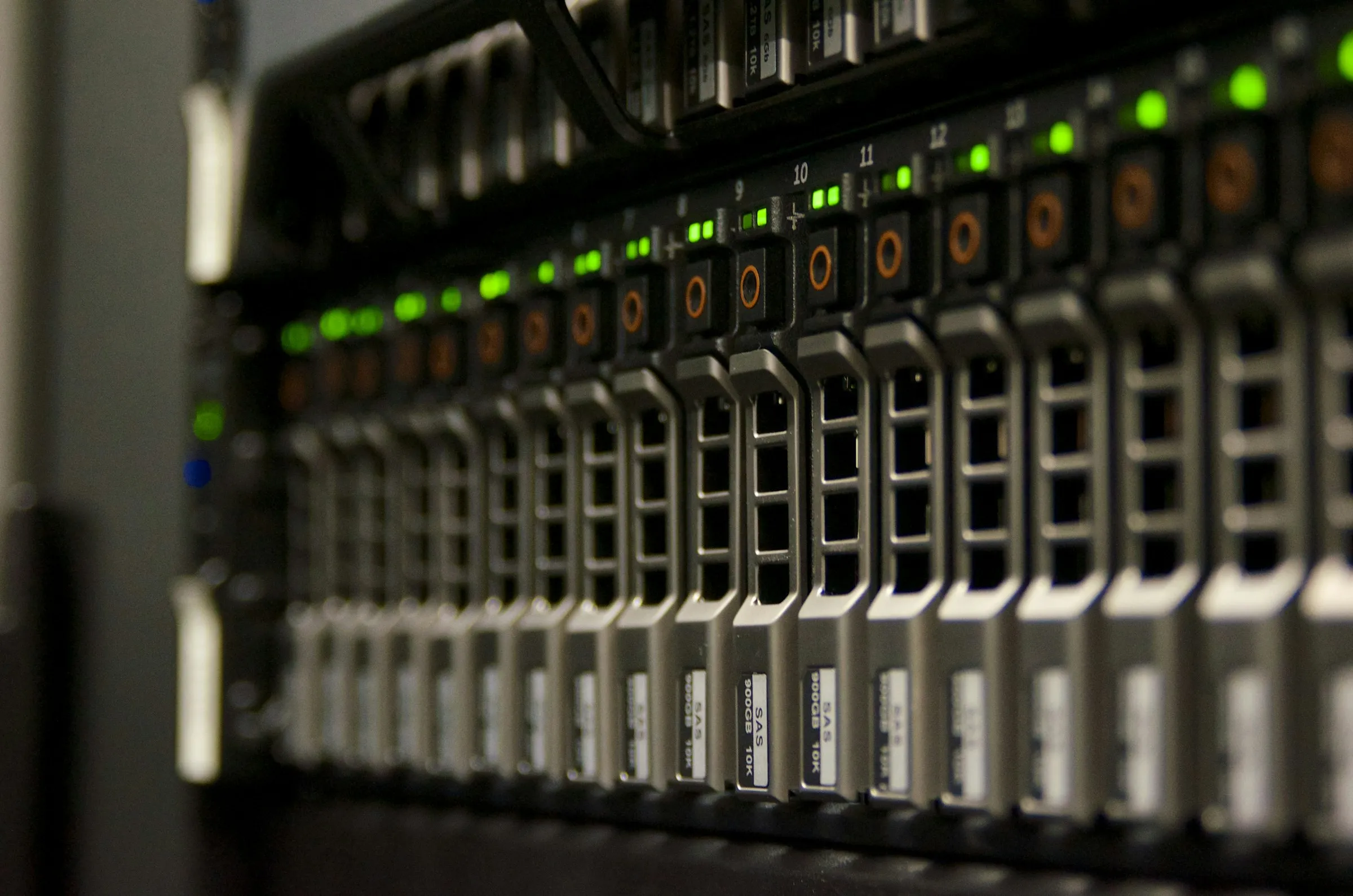 Server and fiber distribution rack in a data center