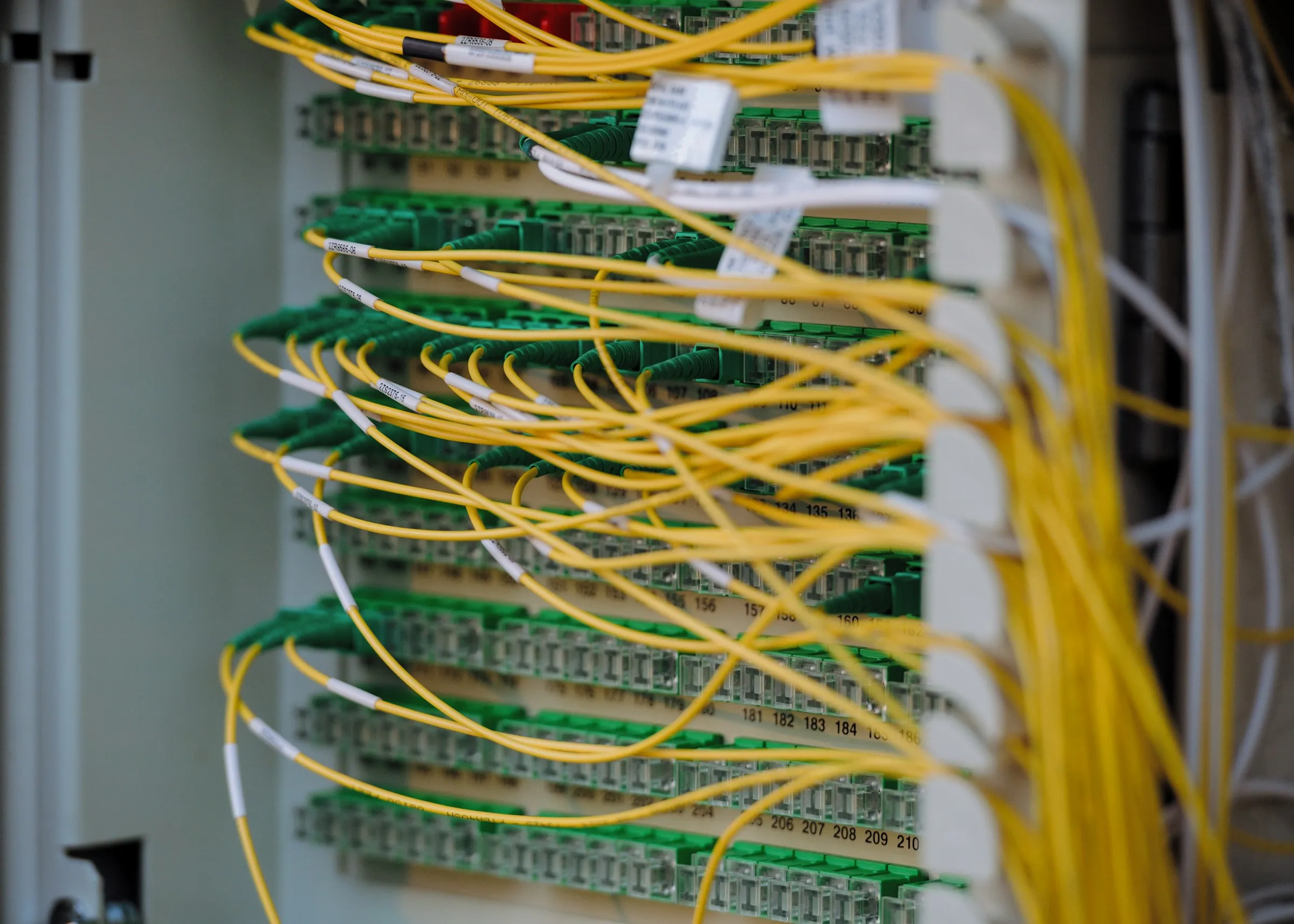 Neatly organized structured network cabling